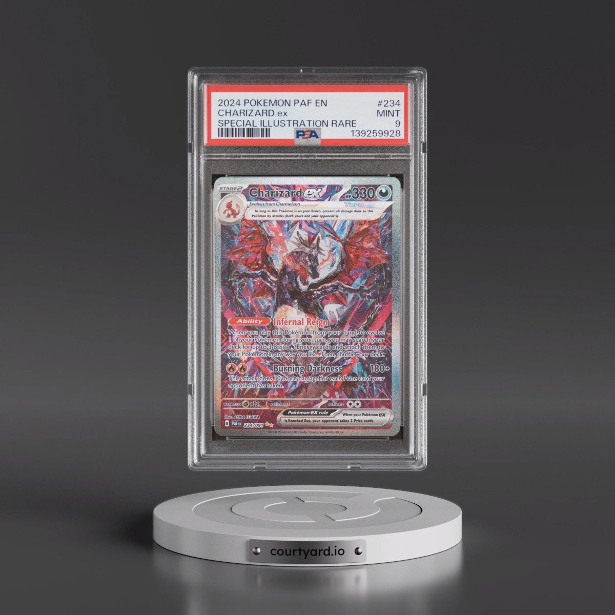 2024 Pokémon Paf EN-Paldean Fates #234 Charizard EX - Holo Special Illustration Rare (PSA 9 MINT)