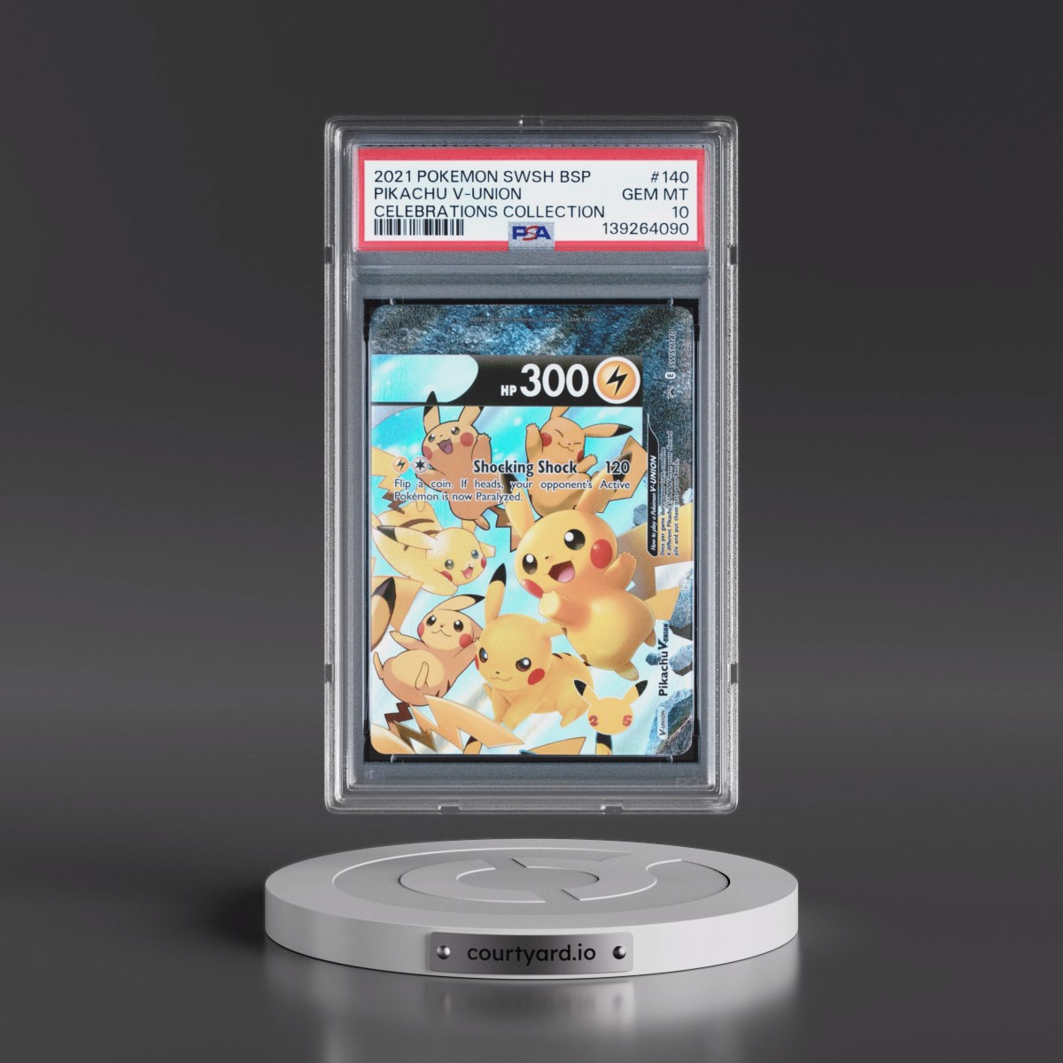 2021 Pokémon Swsh Black Star Promo #140 Pikachu V-Union - Celebrations Collection (PSA 10 GEM MINT)