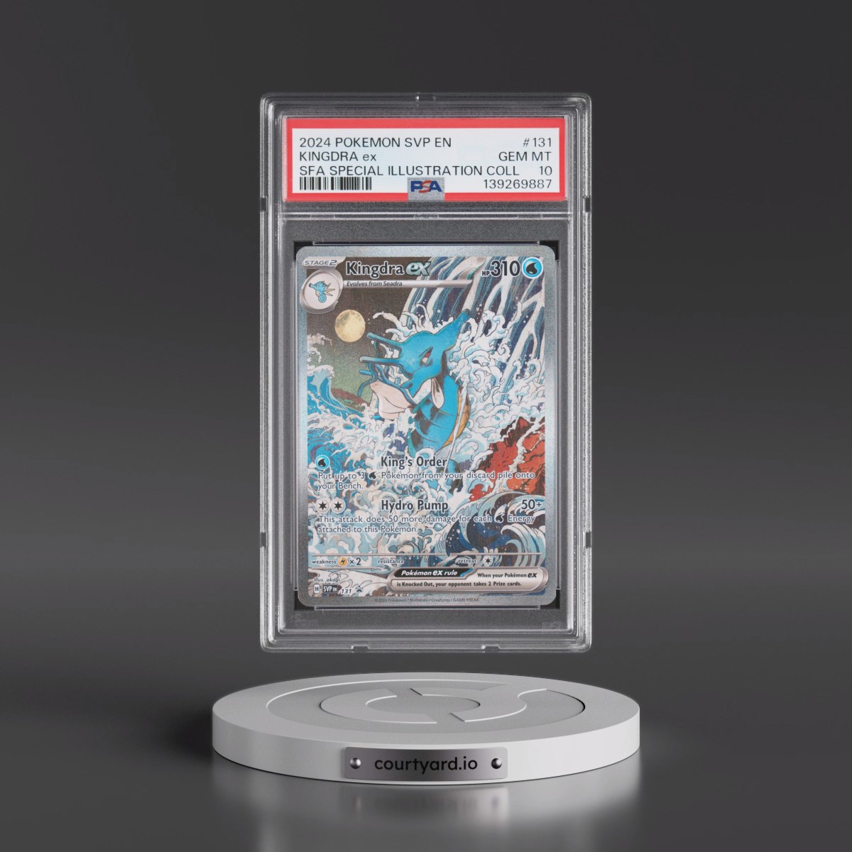 2024 Pokémon Svp EN-SV Black Star Promo #131 Kingdra EX - Holo Shrouded Fable Special Illustration Collection (PSA 10 GEM MINT)