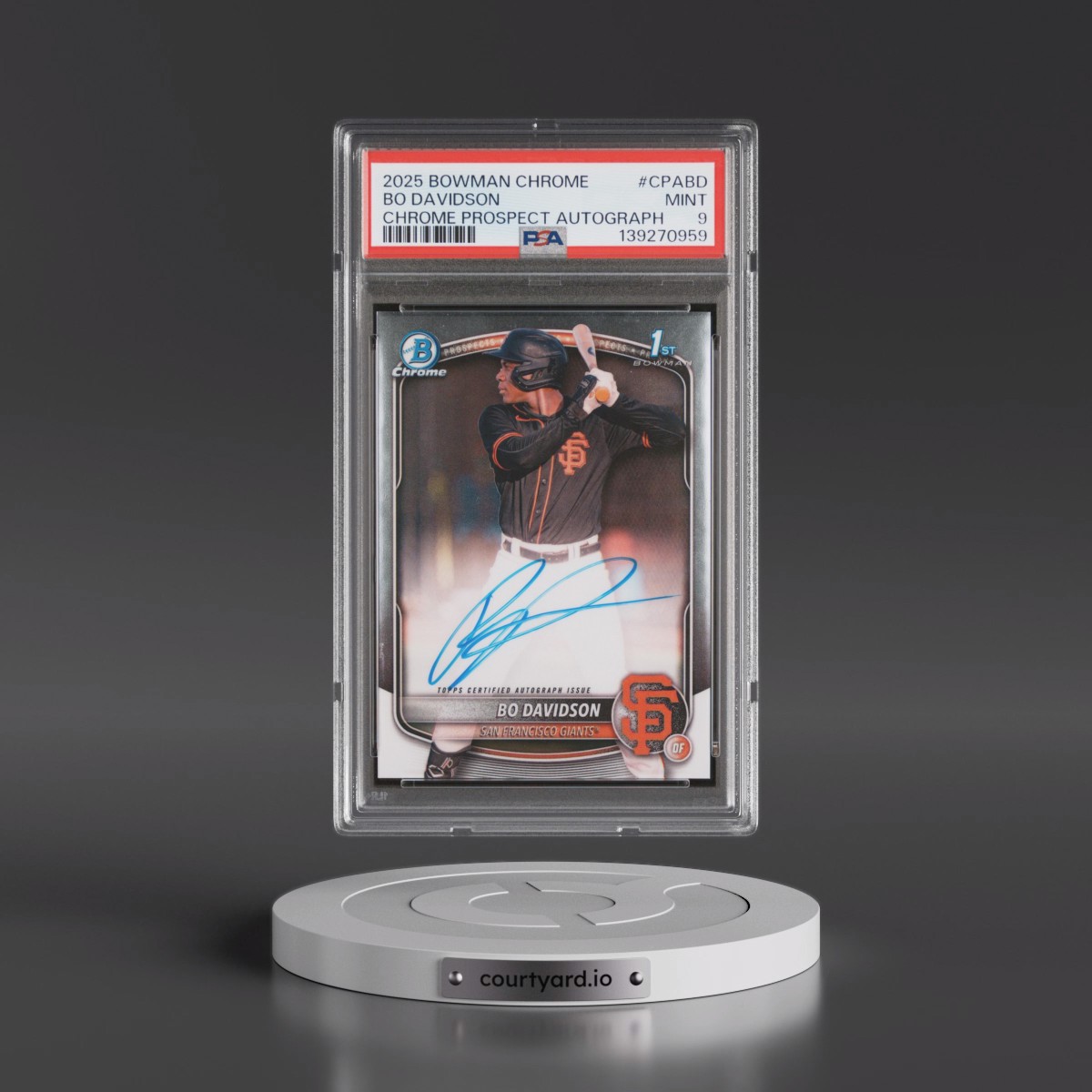 2025 Bowman Chrome Prospect Autographs #CPABD Bo Davidson (PSA 9 MINT)