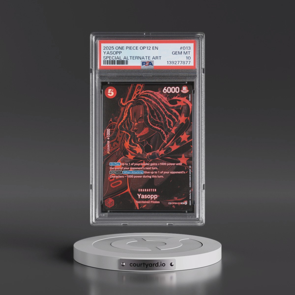 2025 One Piece OP12-Legacy of the Master #013 Yasopp - Special Alternate Art (PSA 10 GEM MINT)