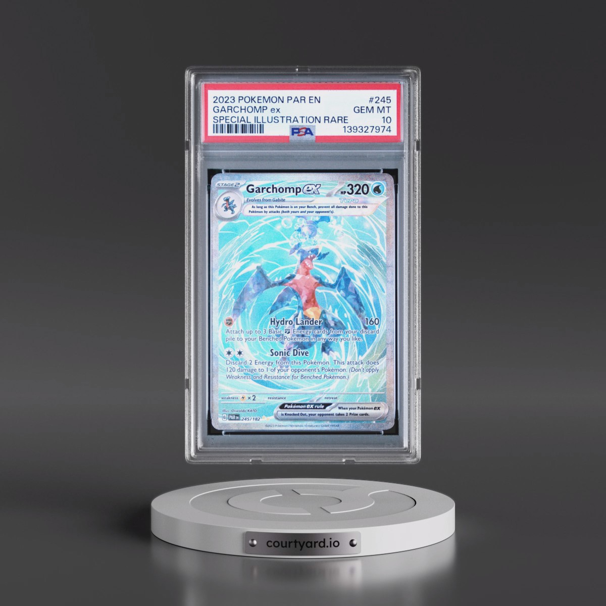2023 Pokémon Par EN-Paradox Rift Garchomp EX - Holo Special Illustration Rare #245 PSA 10