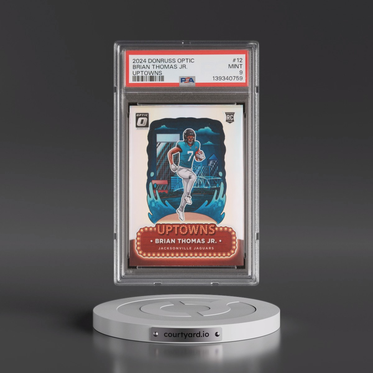 2024 Panini Donruss Optic Uptowns #12 Brian Thomas Jr. (PSA 9 MINT)