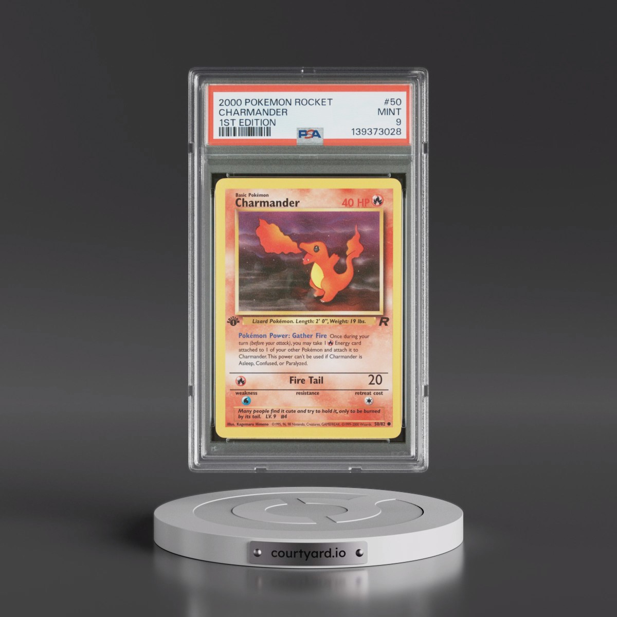 2000 Pokémon Rocket #50 Charmander - 1st Edition (PSA 9 MINT)