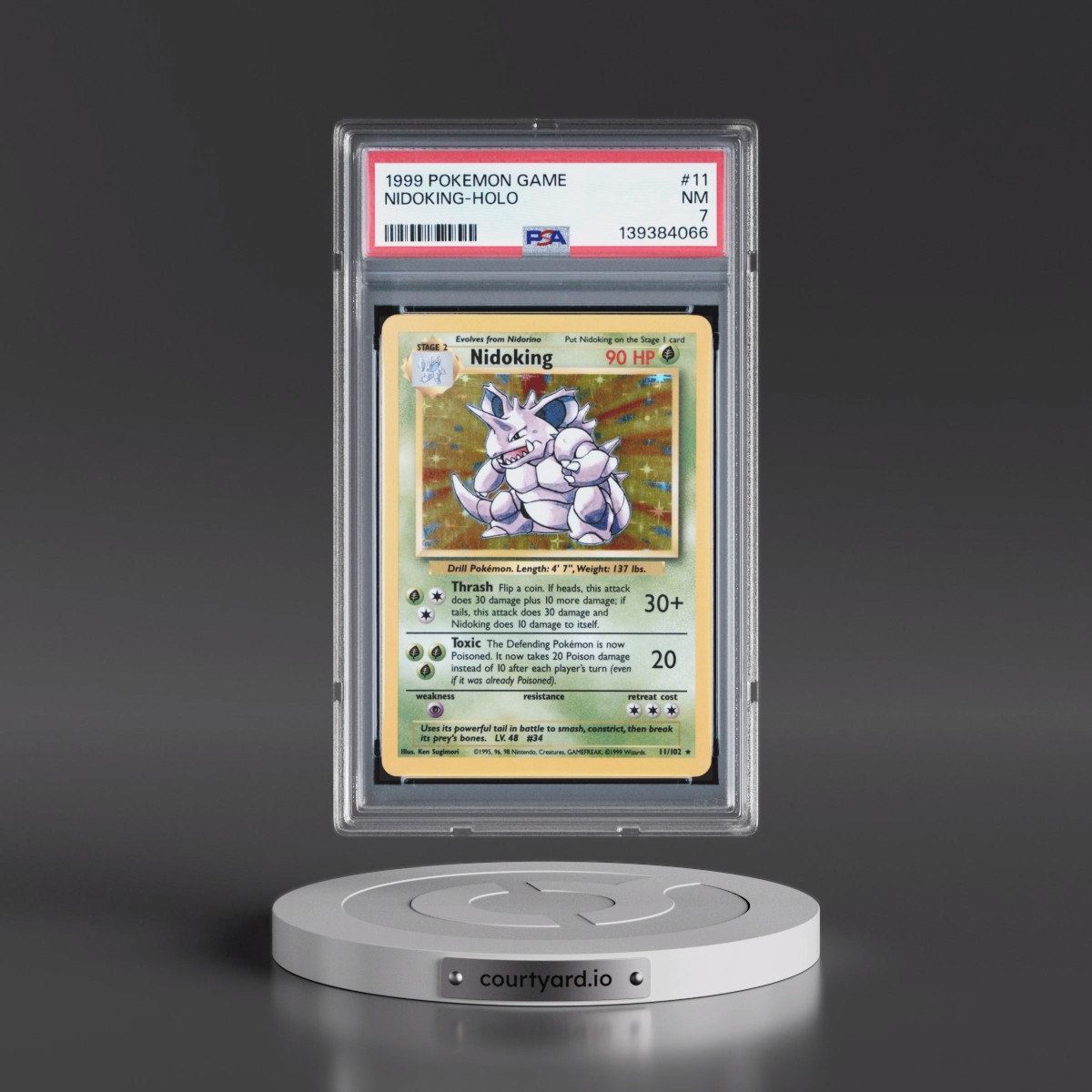 1999 Pokémon Game #11 Nidoking - Holo (PSA 7 NM)