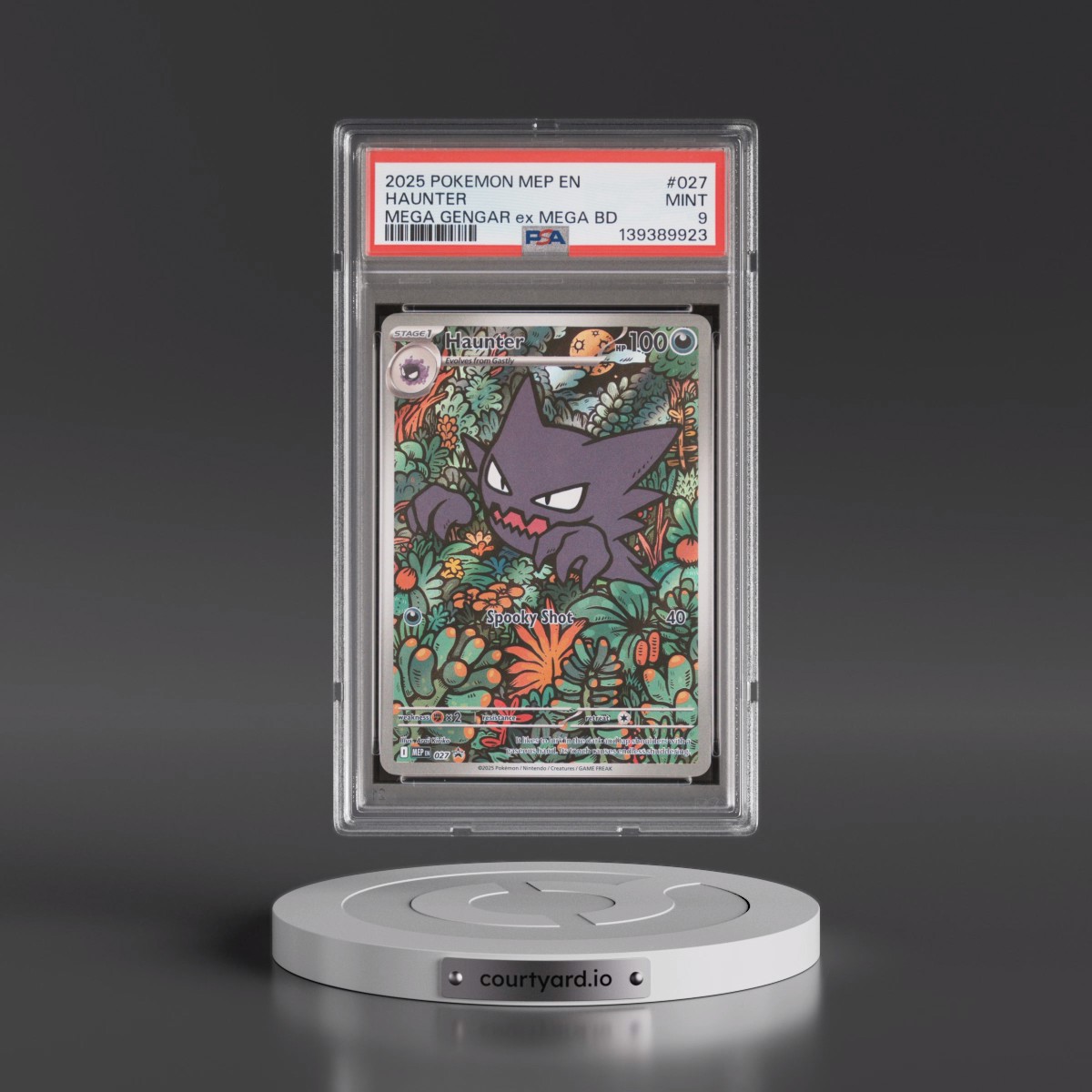 2025 Pokémon Mep EN-Me Black Star Promo #027 Haunter - Mega Gengar EX Mega Battle Deck (PSA 9 MINT)