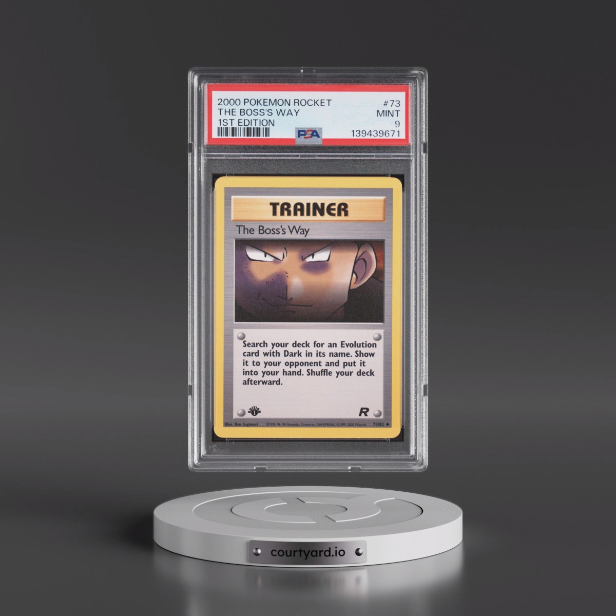 2000 Pokémon Rocket #73 The Boss's Way - 1st Edition (PSA 9 MINT)