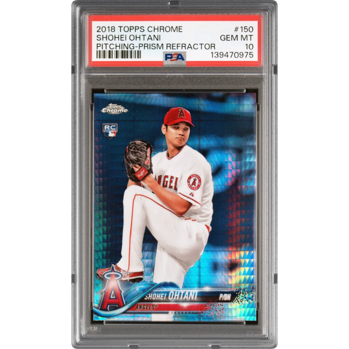 2018 Topps Chrome #150 Shohei Ohtani - Prism Refractor (PSA 10 GEM MINT)