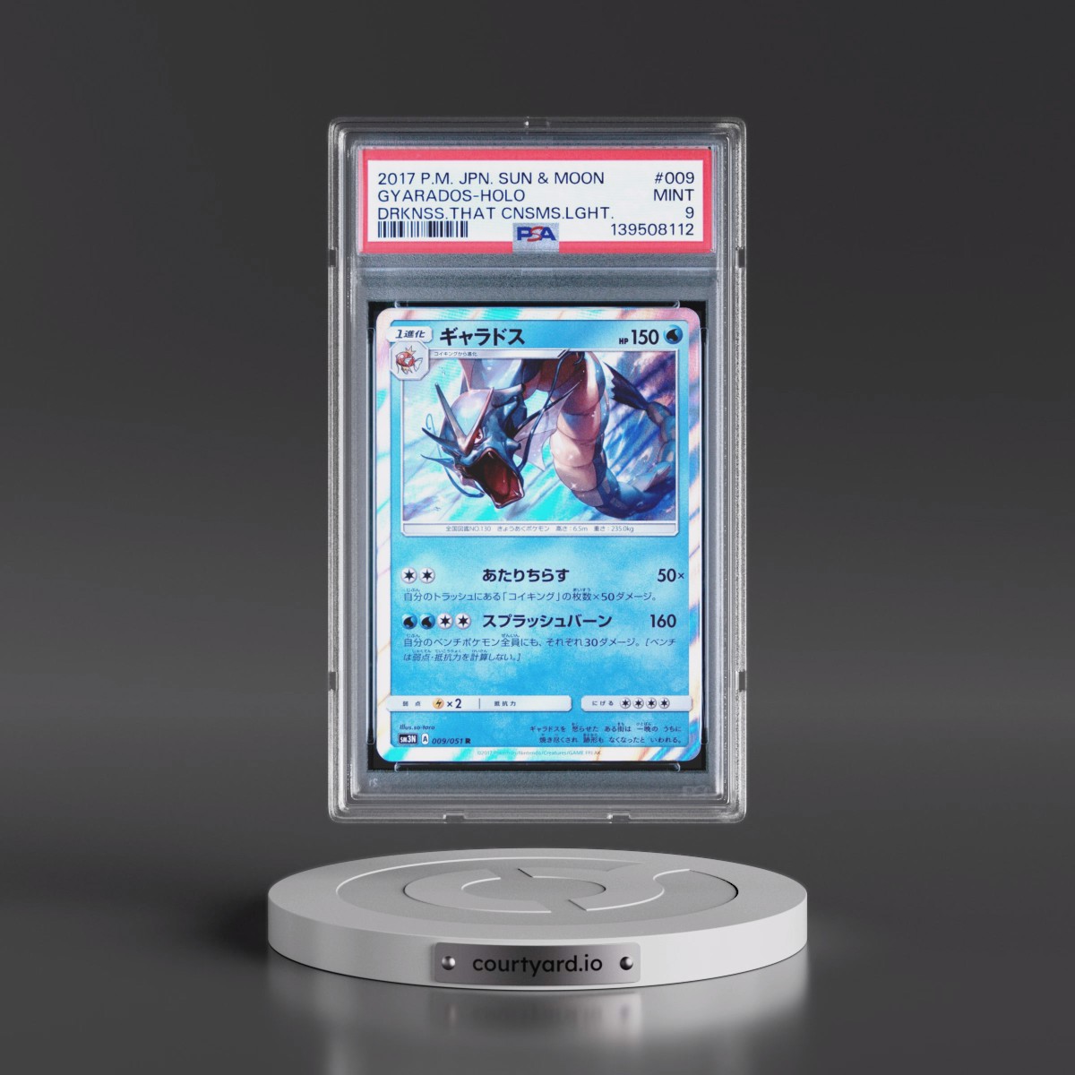 2017 Pokémon Sun & Moon Darkness That Consumes Light #009 Gyarados - Holo (PSA 9 MINT)
