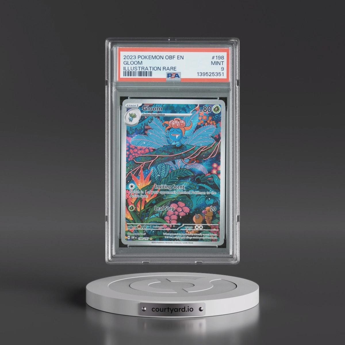 2023 Pokémon Obf EN-Obsidian Flames #198 Gloom - Illustration Rare (PSA 9 MINT)