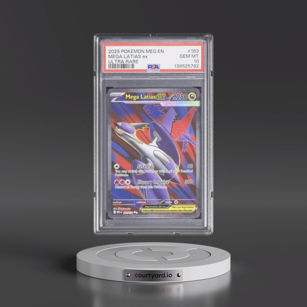 2025 Pokémon Meg EN-Mega Evolution #163 Mega Latias EX - Holo Ultra Rare (PSA 10 GEM MINT)