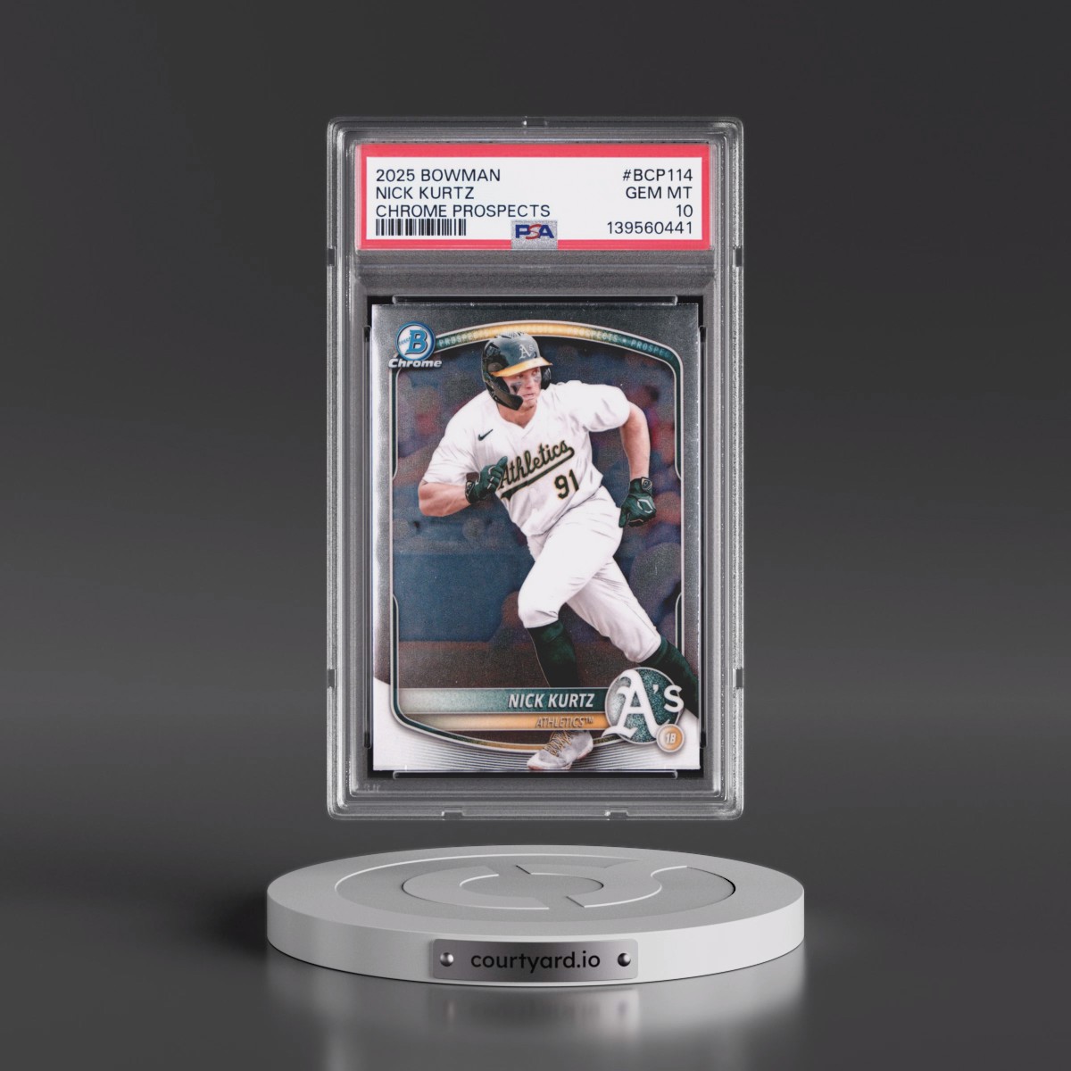 2025 Bowman Chrome Prospects Nick Kurtz #BCP114 PSA 10