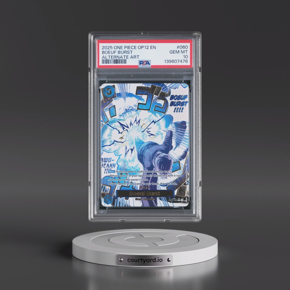 2025 One Piece OP12-Legacy of the Master #060 Boeuf Burst - Alternate Art (PSA 10 GEM MINT)