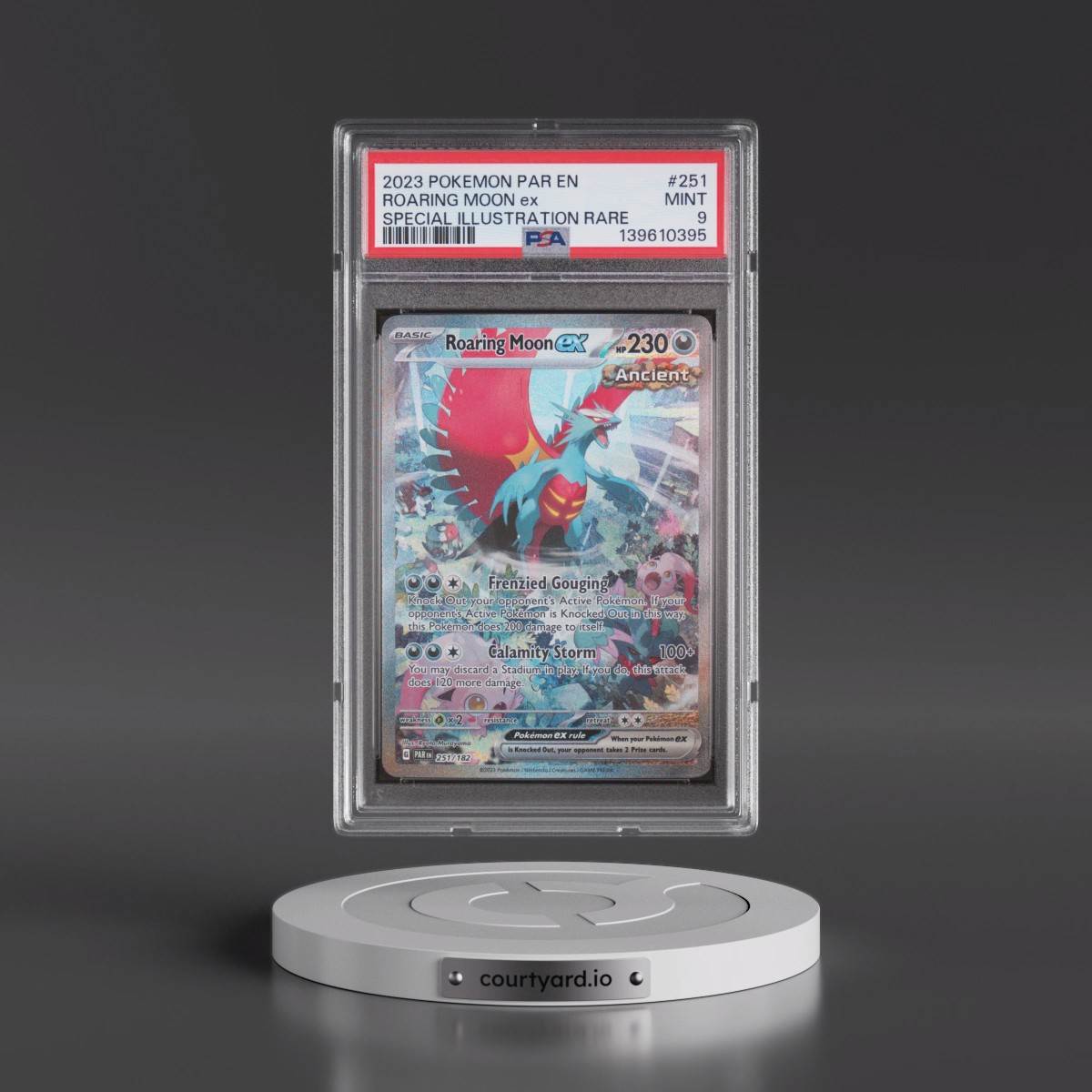 2023 Pokémon Par EN-Paradox Rift #251 Roaring Moon EX - Holo Special Illustration Rare (PSA 9 MINT)