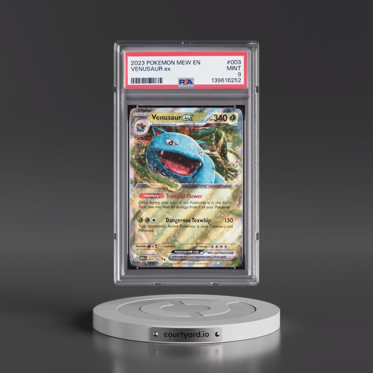 2023 Pokémon Mew EN-151 #003 Venusaur EX - Holo (PSA 9 MINT)