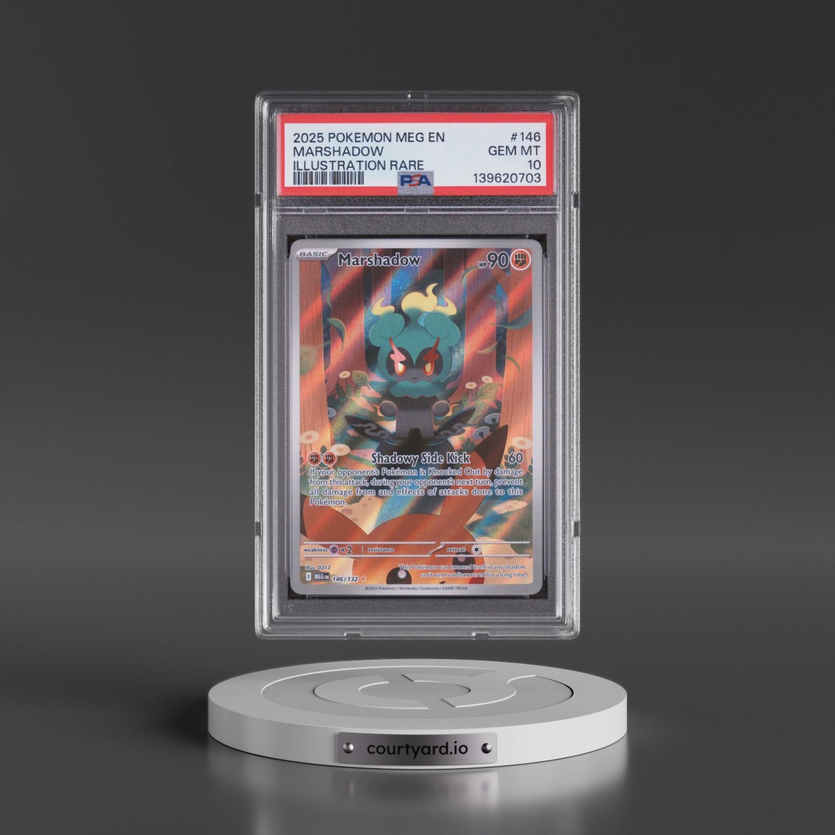 2025 Pokémon Meg EN-Mega Evolution #146 Marshadow - Illustration Rare (PSA 10 GEM MINT)