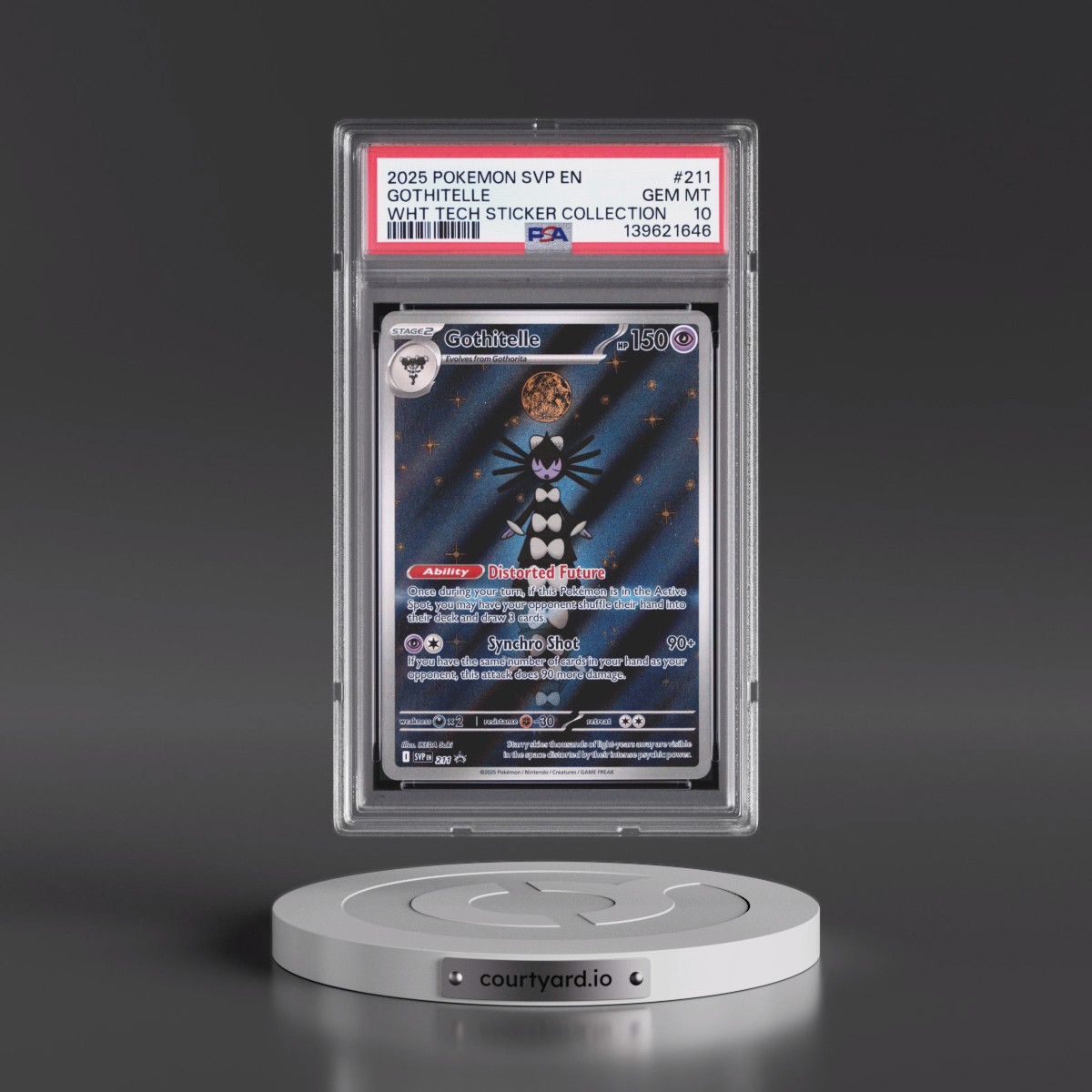 2025 Pokémon Svp EN-SV Black Star Promo #211 Gothitelle - White Flare Tech Sticker Collection (PSA 10 GEM MINT)