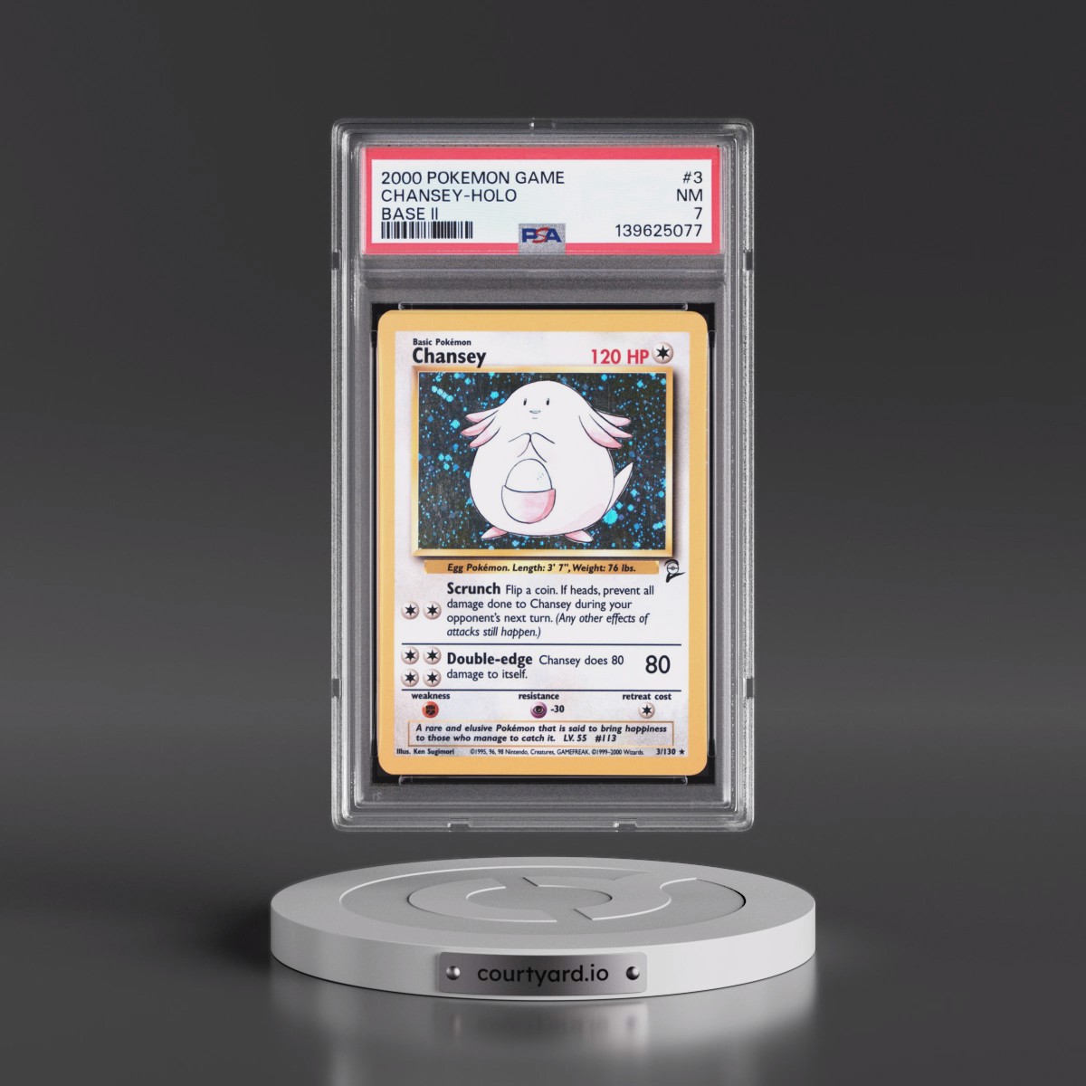 2000 Pokémon Game Base II #3 Chansey - Holo (PSA 7 NM)