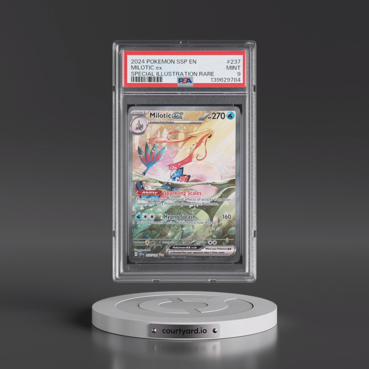 2024 Pokémon Ssp EN-Surging Sparks #237 Milotic EX - Holo Special Illustration Rare (PSA 9 MINT)