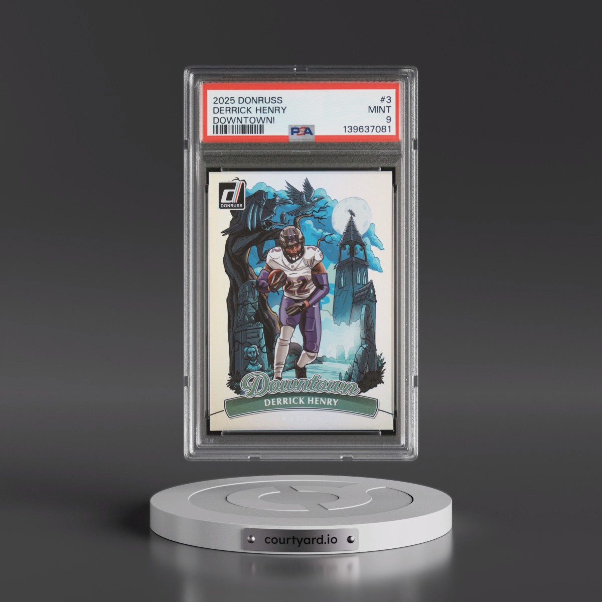2025 Panini Donruss Downtown #3 Derrick Henry (PSA 9 MINT)