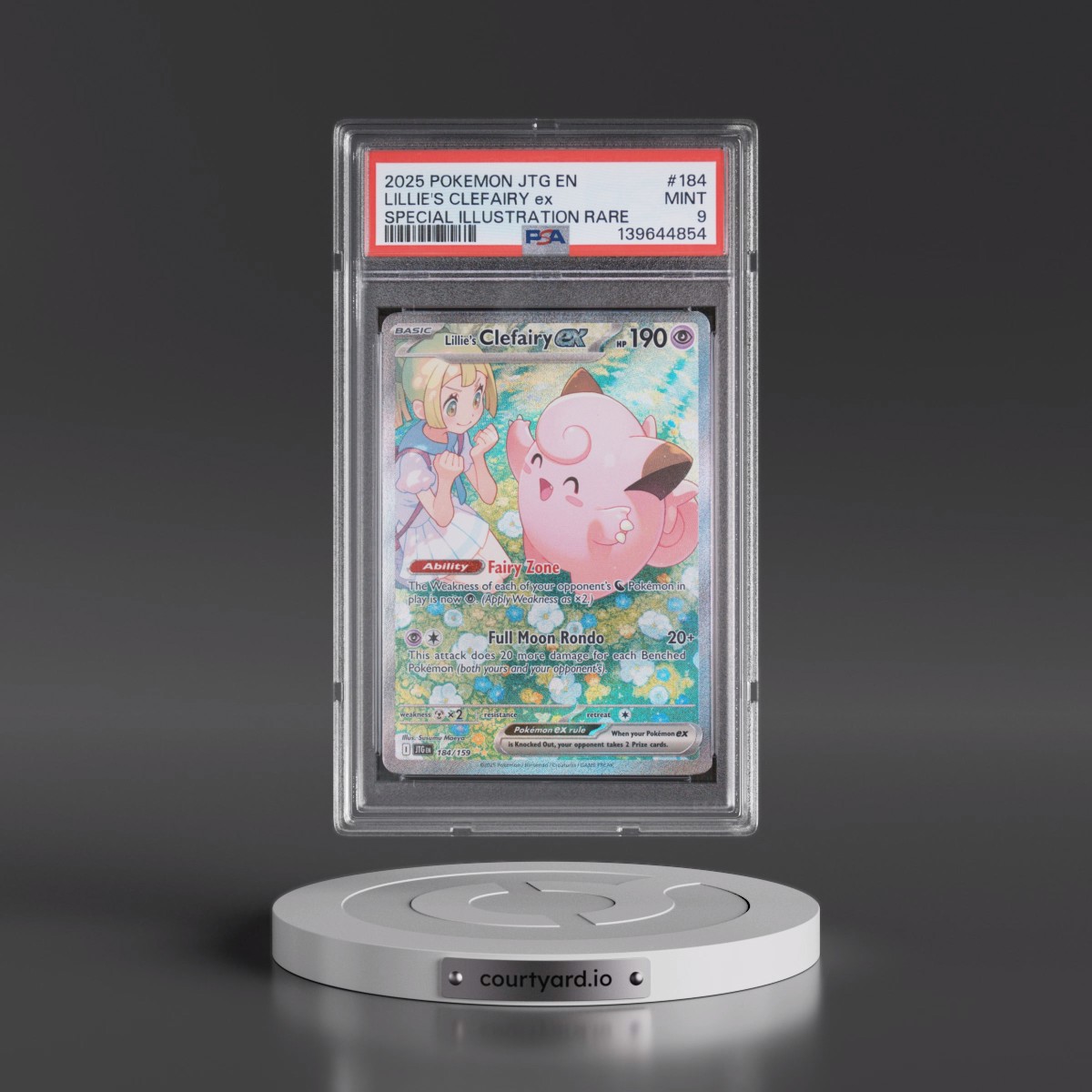 2025 Pokémon Jtg EN-Journey Together #184 Lillie's Clefairy EX - Holo Special Illustration Rare (PSA 9 MINT)