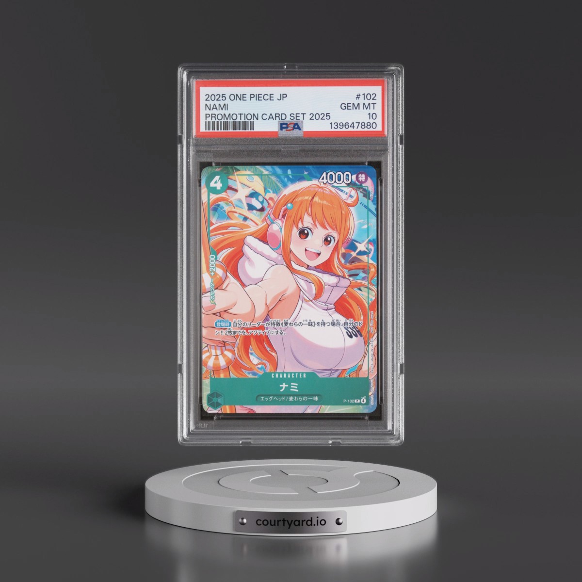2025 One Piece Japanese Promotion Card Set 2025 #102 Nami (PSA 10 GEM MINT)