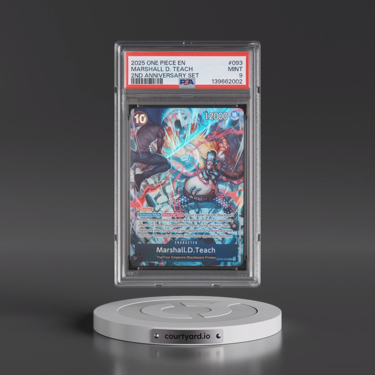 2025 One Piece English Version 2nd Anniversary Set #093 Marshall D. Teach (PSA 9 MINT)