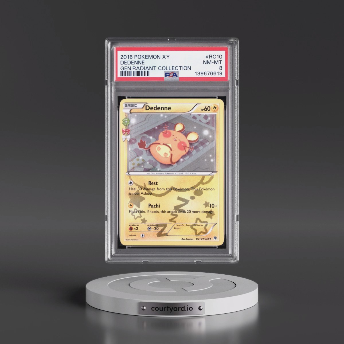2016 Pokémon XY Generations Radiant Collection #RC10 Dedenne (PSA 8 NM-MT)