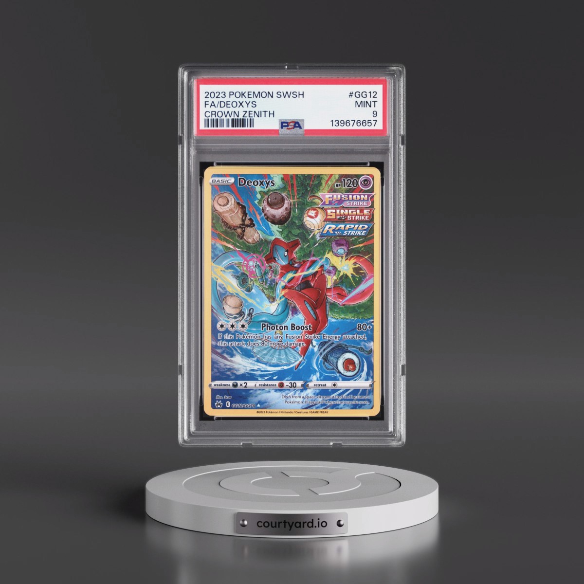 2023 Pokémon Sword and Shield Crown Zenith #GG12 Deoxys - Full Art (PSA 9 MINT)