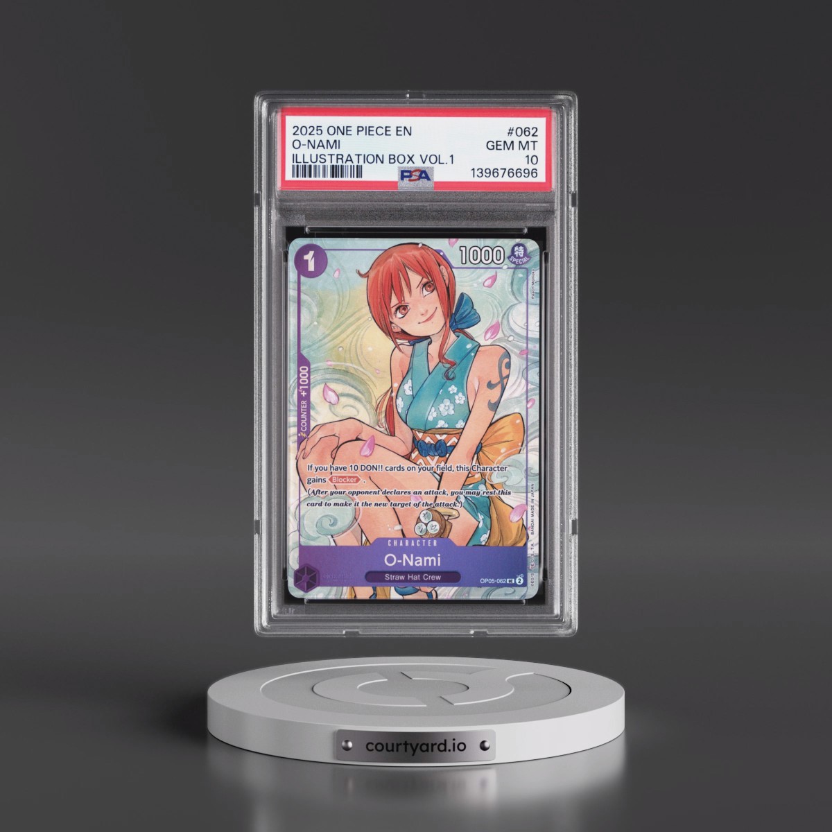 2025 One Piece Promos #062 O-Nami - Illustration Box Vol.1 (PSA 10 GEM MINT)