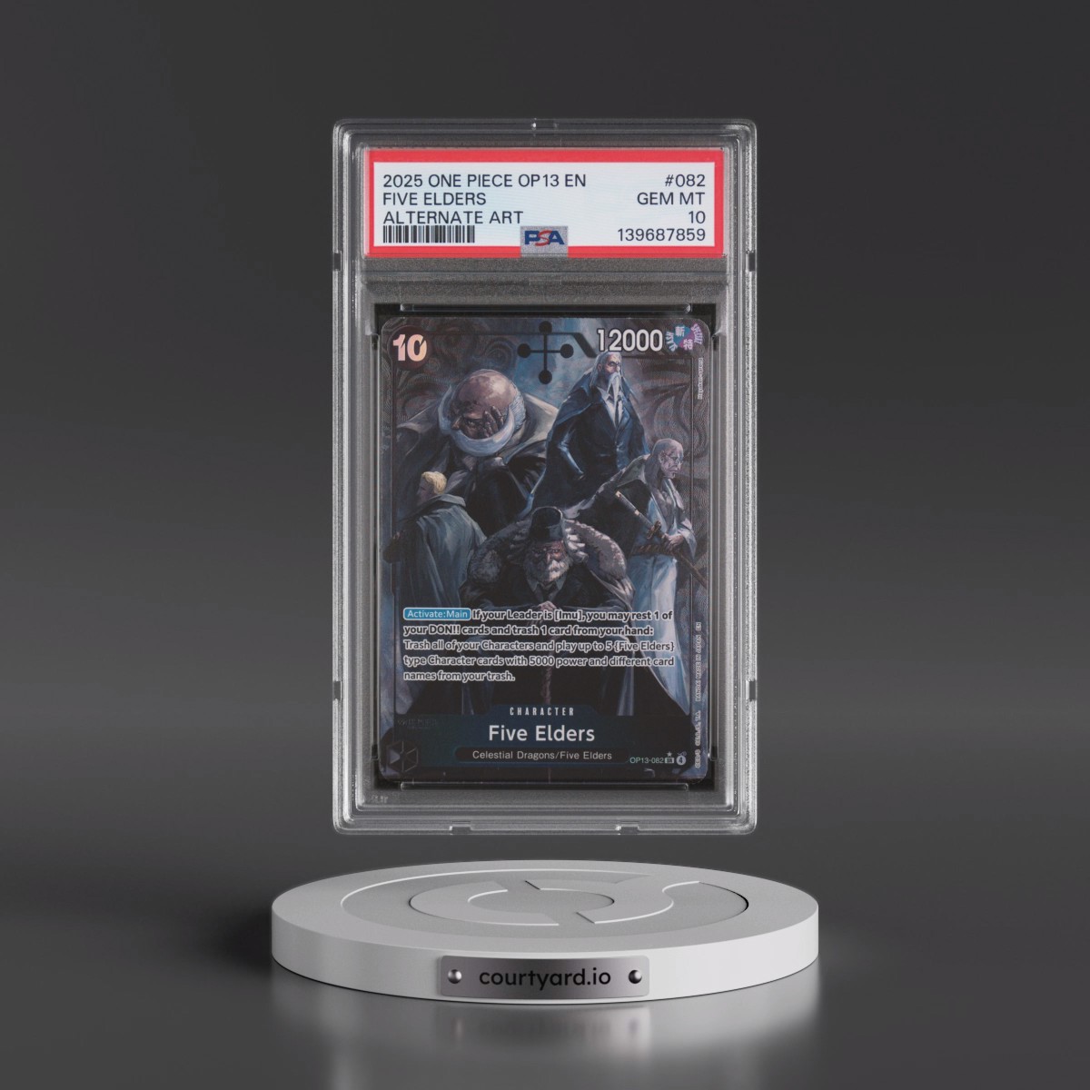 2025 One Piece OP13-Carrying on His Will #082 Five Elders - Alternate Art (PSA 10 GEM MINT)