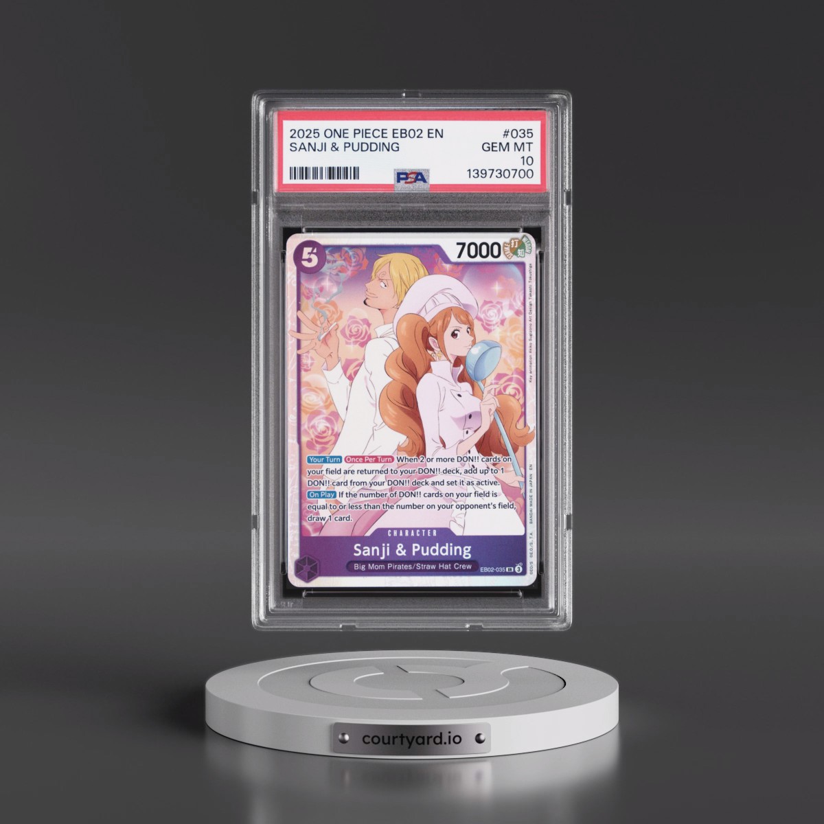 2025 One Piece EB02-Extra Booster -Anime 25th Collection #035 Sanji & Pudding (PSA 10 GEM MINT)