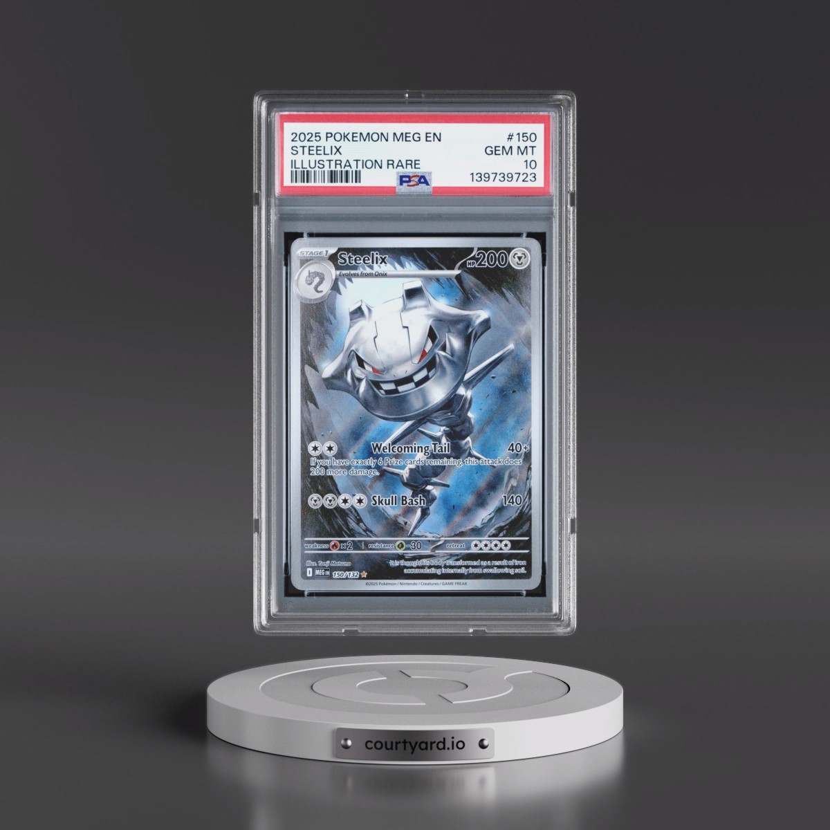 2025 Pokémon Meg EN-Mega Evolution #150 Steelix - Illustration Rare (PSA 10 GEM MINT)