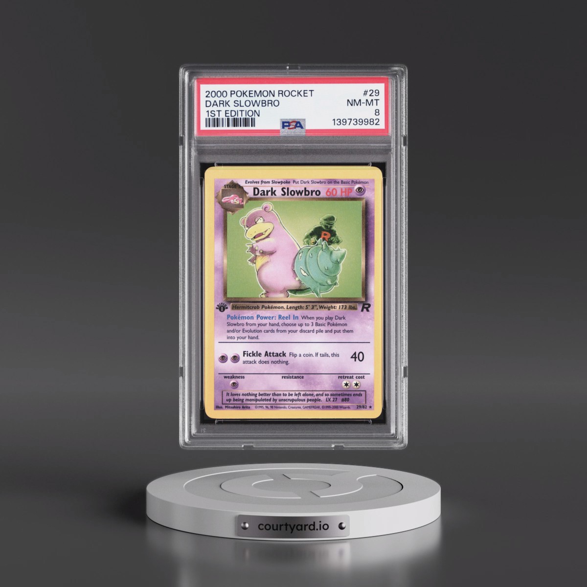 2000 Pokémon Rocket #29 Dark Slowbro - 1st Edition (PSA 8 NM-MT)