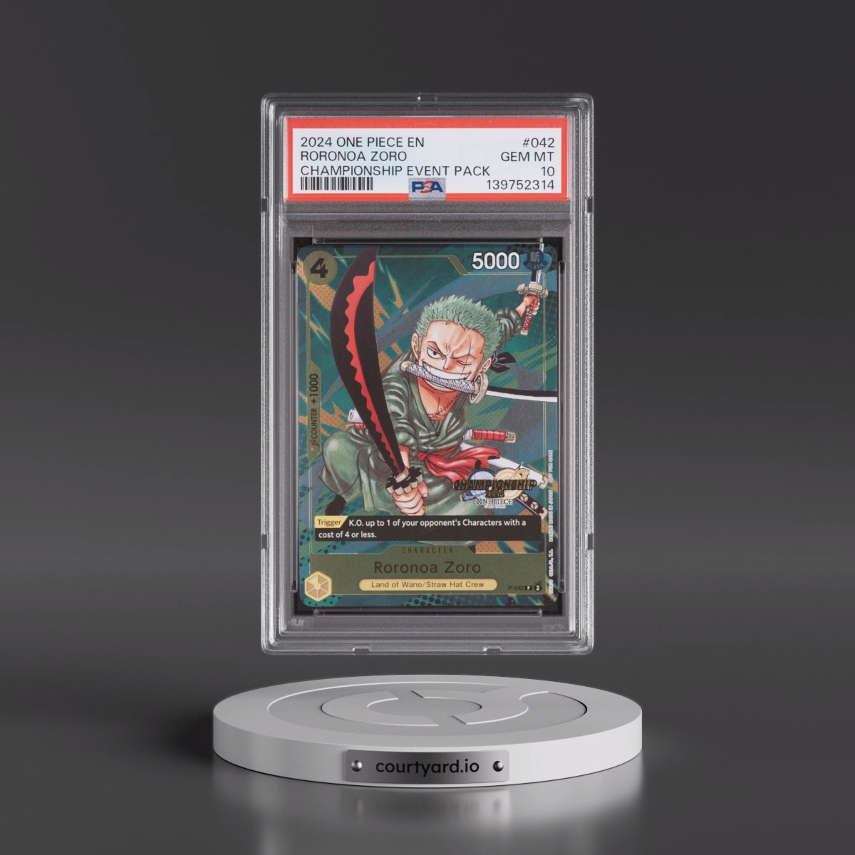 2024 One Piece Championship 2024 Event Pack #042 Roronoa Zoro (PSA 10 GEM MINT)