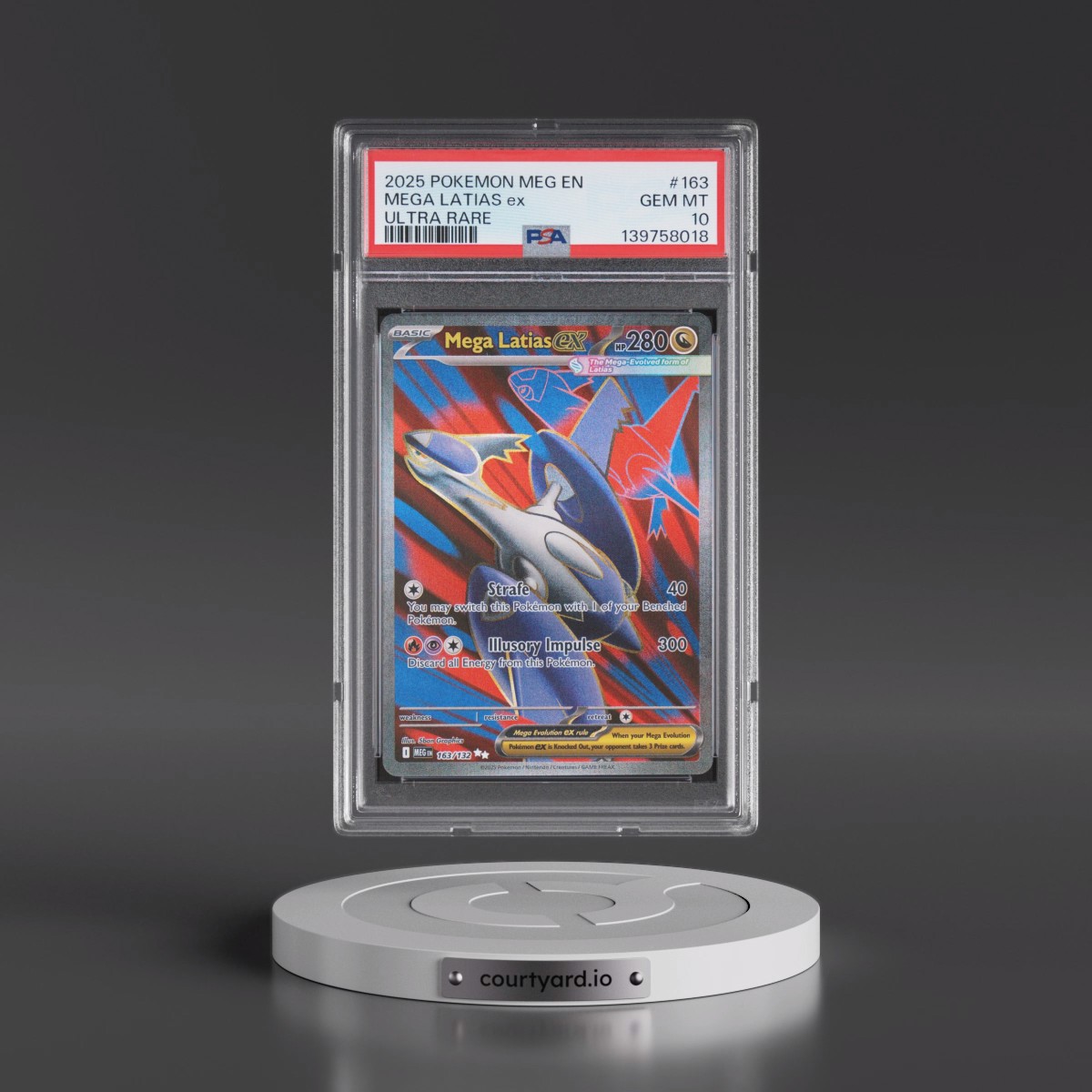 2025 Pokémon Meg EN-Mega Evolution #163 Mega Latias EX - Holo Ultra Rare (PSA 10 GEM MINT)