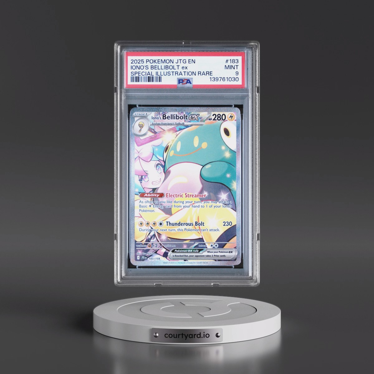 2025 Pokémon Jtg EN-Journey Together #183 Iono's Bellibolt EX - Holo Special Illustration Rare (PSA 9 MINT)