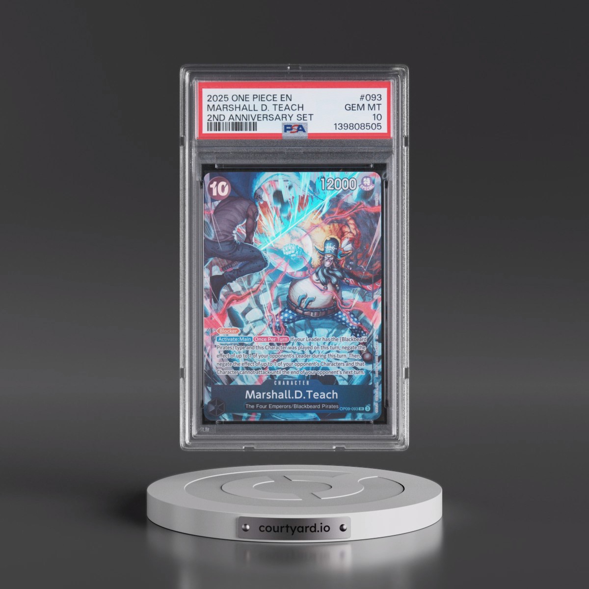 2025 One Piece English Version 2nd Anniversary Set #093 Marshall D. Teach (PSA 10 GEM MINT)