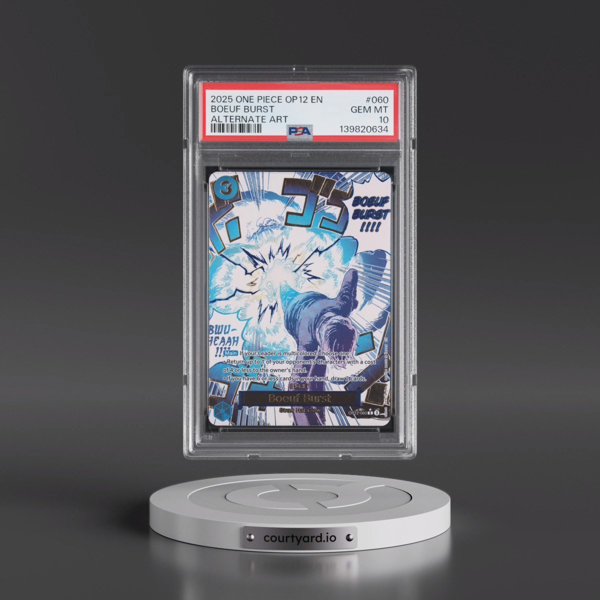 2025 One Piece OP12-Legacy of the Master #060 Boeuf Burst - Alternate Art (PSA 10 GEM MINT)
