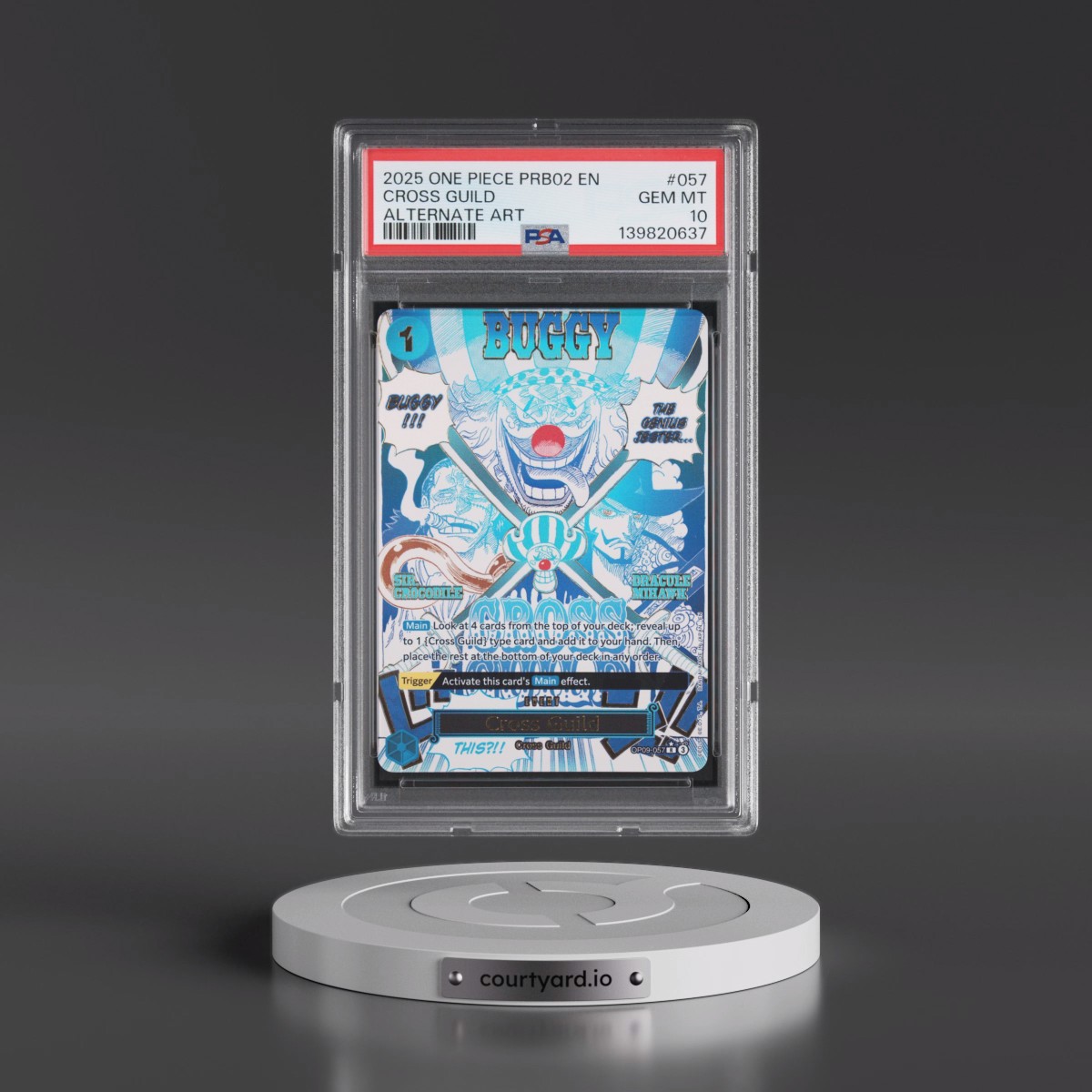 2025 One Piece PRB02-Premium Booster -One Piece Card the Best- Vol.2 #057 Cross Guild - Alternate Art (PSA 10 GEM MINT)