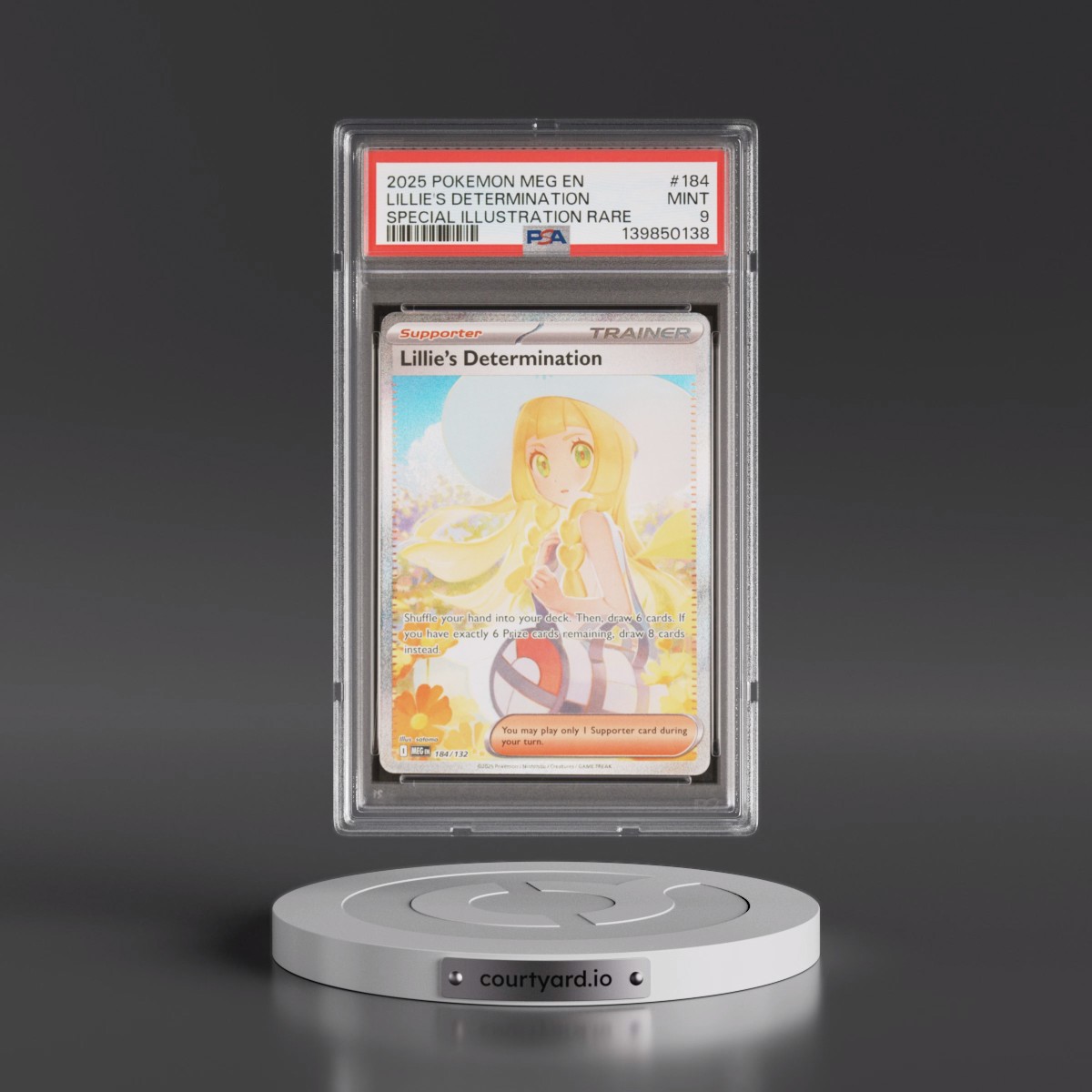 2025 Pokémon Meg EN-Mega Evolution #184 Lillie's Determination - Special Illustration Rare (PSA 9 MINT)