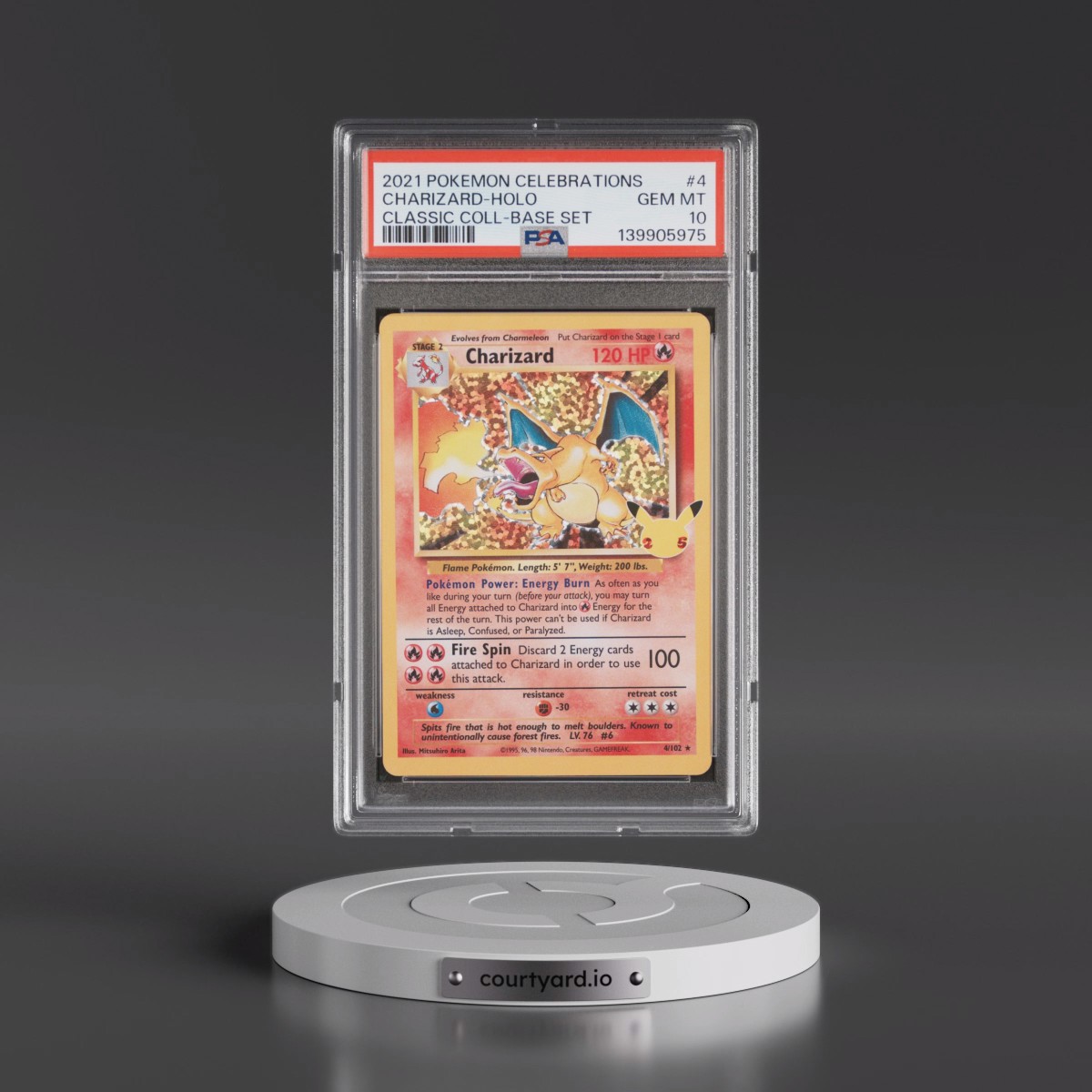 2021 Pokémon Celebrations Classic Collection #4 Charizard - Holo (PSA 10 GEM MINT)
