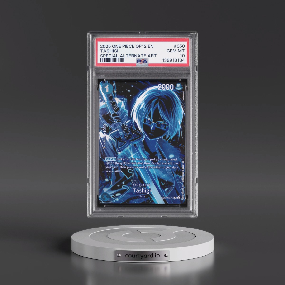 2025 One Piece OP12-Legacy of the Master #050 Tashigi - Special Alternate Art (PSA 10 GEM MINT)