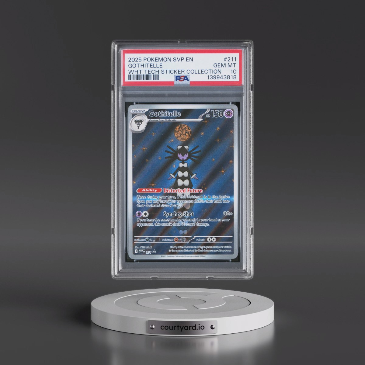 2025 Pokémon Svp EN-SV Black Star Promo #211 Gothitelle - White Flare Tech Sticker Collection (PSA 10 GEM MINT)