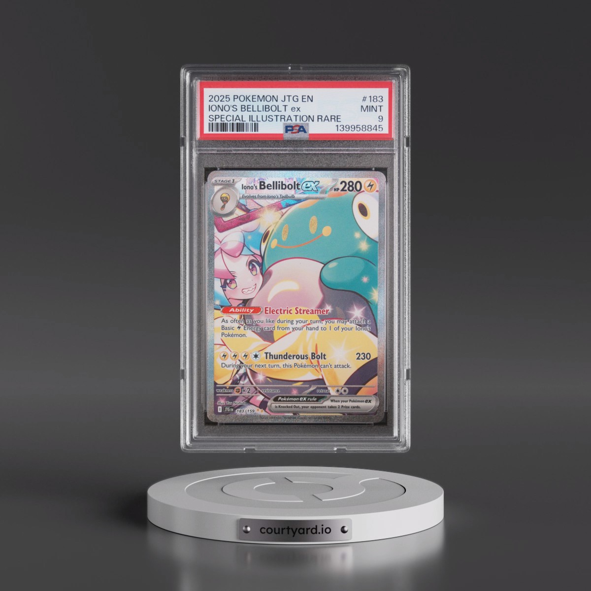 2025 Pokémon Jtg EN-Journey Together #183 Iono's Bellibolt EX - Holo Special Illustration Rare (PSA 9 MINT)