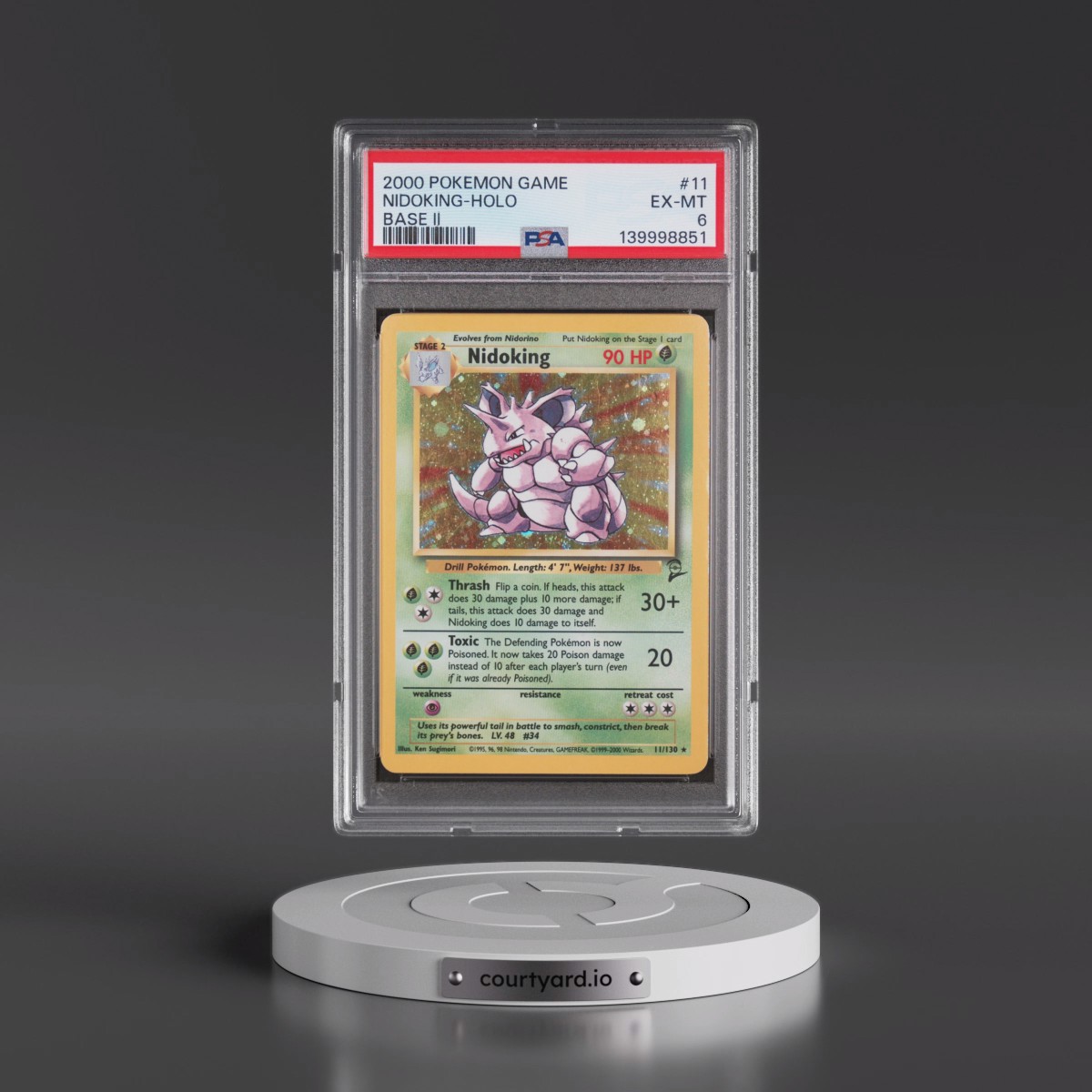 2000 Pokémon Game Base II #11 Nidoking - Holo (PSA 6 EX-MT)