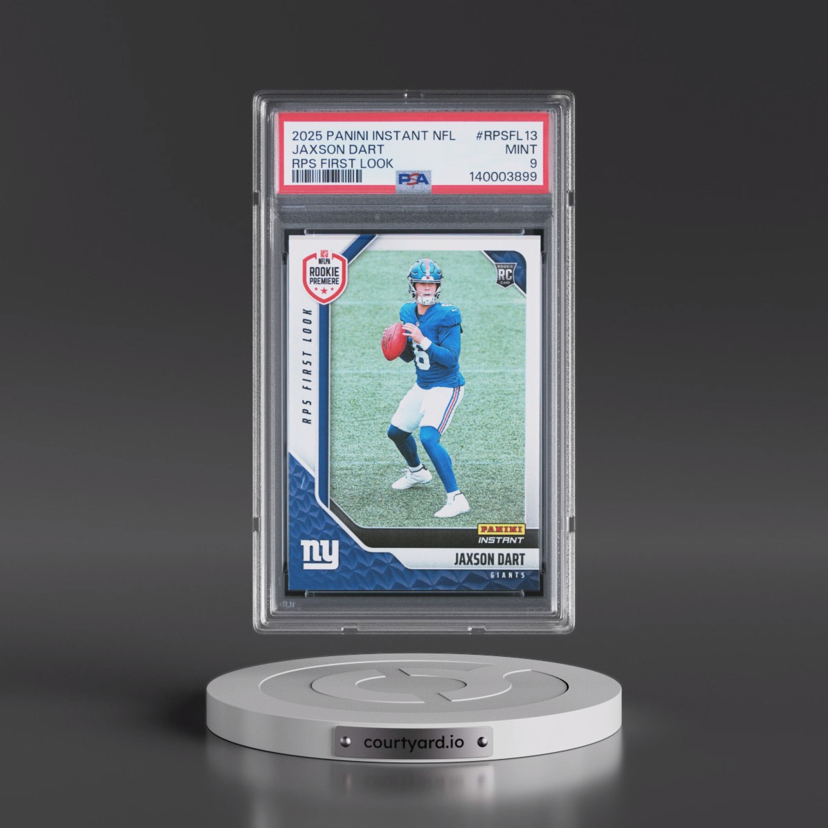 2025 Panini Instant NFL Rps First Look #RPSFL13 Jaxson Dart (PSA 9 MINT)