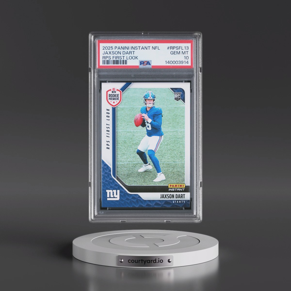 2025 Panini Instant NFL Rps First Look #RPSFL13 Jaxson Dart (PSA 10 GEM MINT)