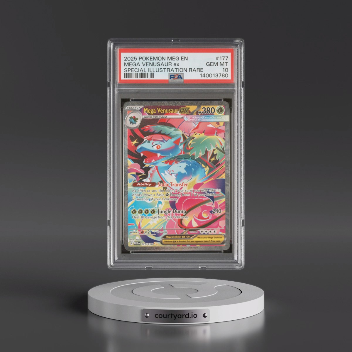 2025 Pokémon Meg EN-Mega Evolution #177 Mega Venusaur EX - Holo Special Illustration Rare (PSA 10 GEM MINT)