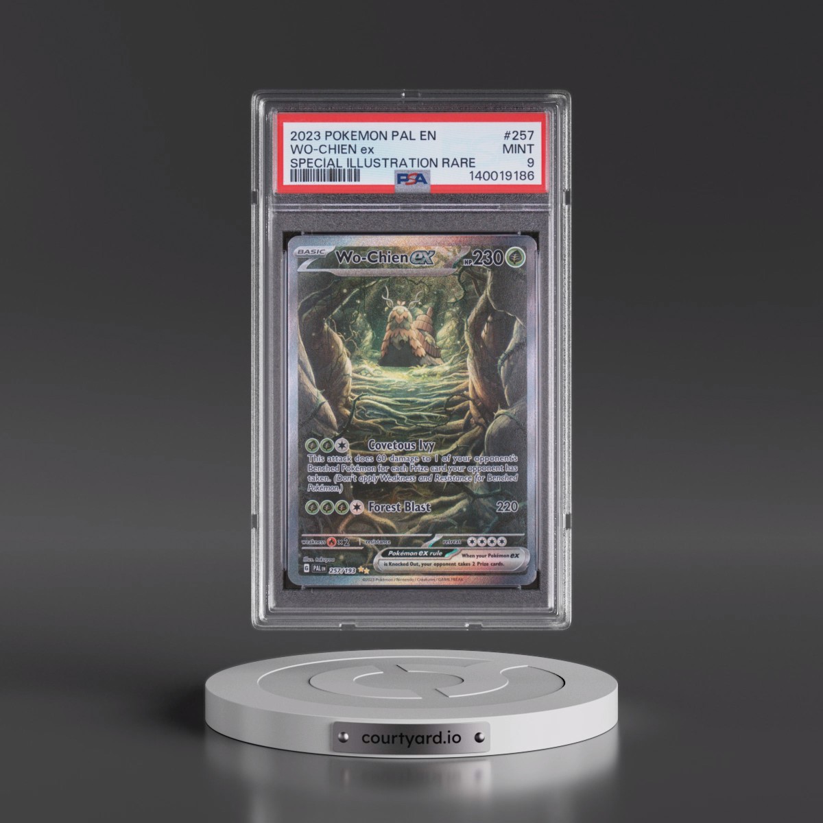 2023 Pokémon Pal EN-Paldea Evolved #257 WO-Chien EX - Holo Special Illustration Rare (PSA 9 MINT)